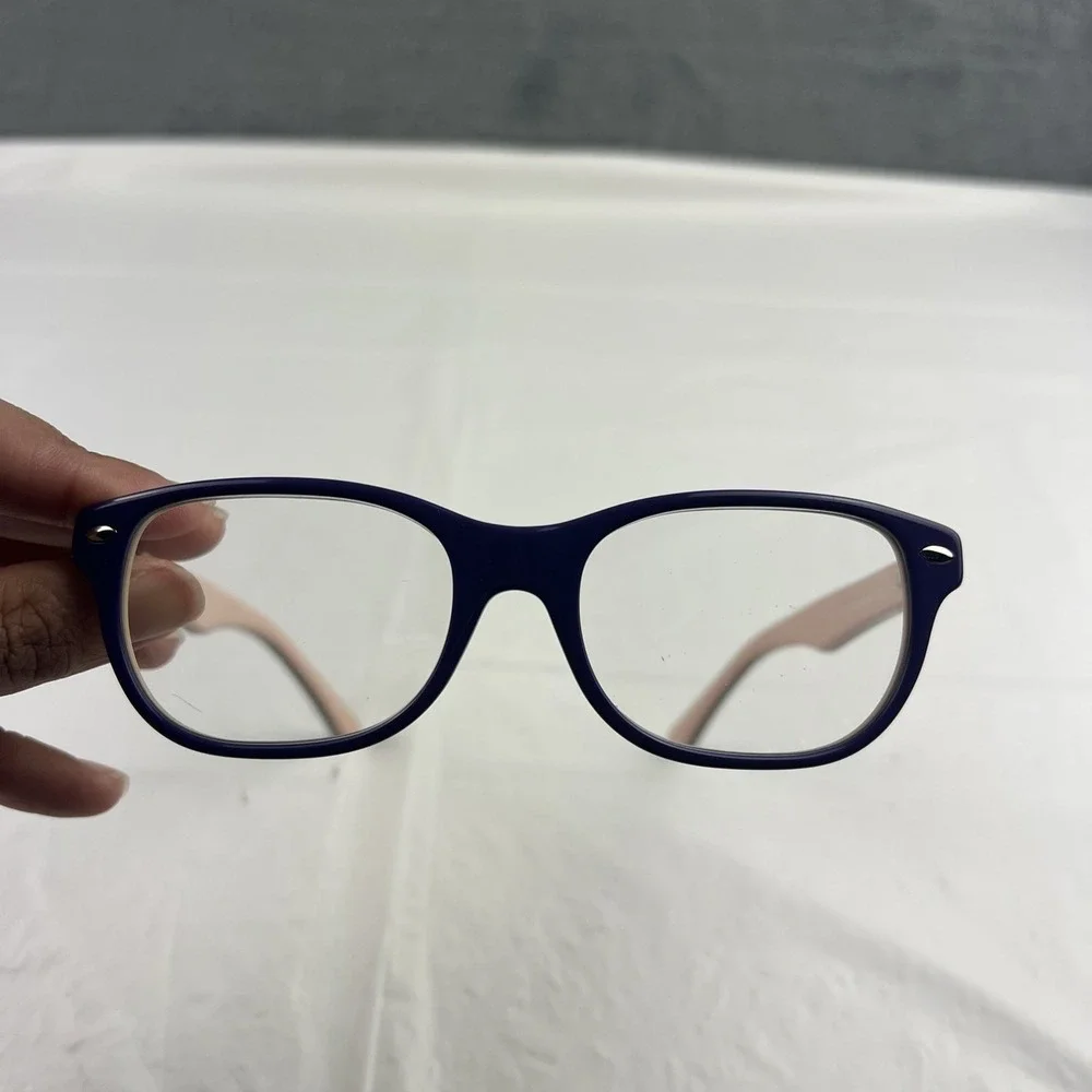 Ray Ban Jr RB1555 Unisex Kids Plastic Eyeglass Frame 3818 Violet On Peach 48-16
